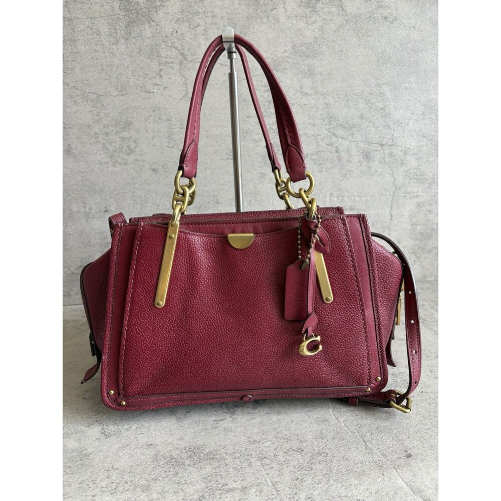 EUC COACH Dreamer 27 Satchel Handbag Burgundy Leather Crossbody Bag